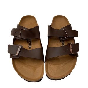 Birkenstock Arizona BS Burke Flor Dark Brown Men’s Narrow Fit Sz 45/US 12